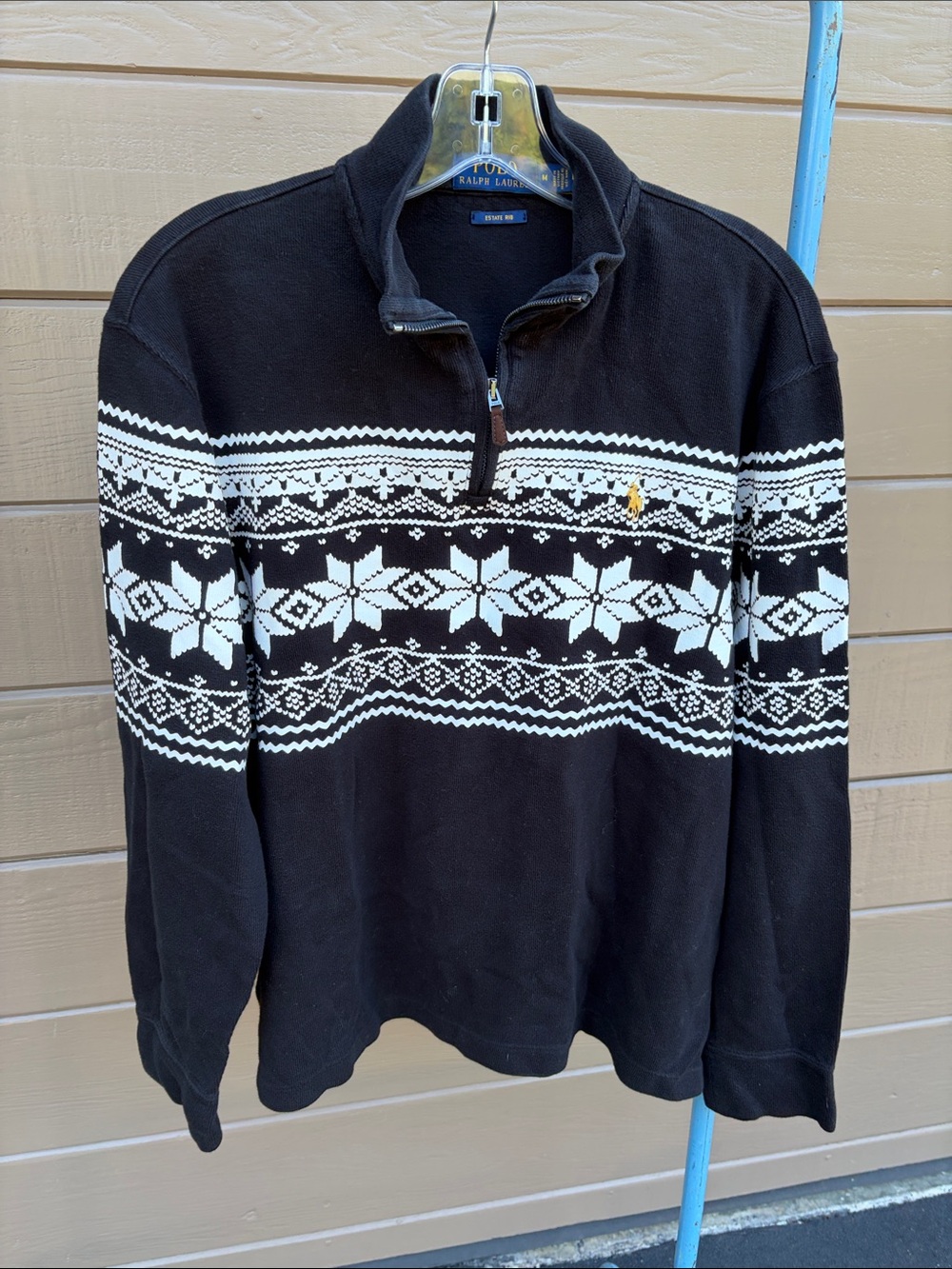 Polo Ralph Lauren Estate Rib M Holiday Quarter Zip M